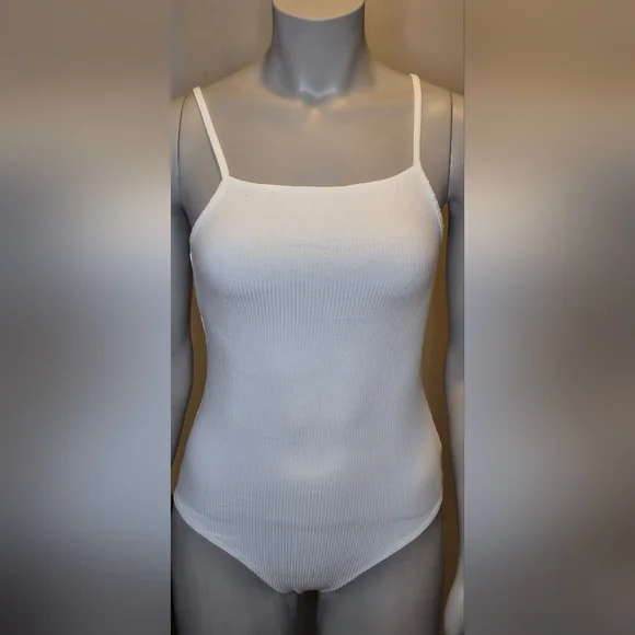 Wild Fable White Ribbed Bodysuit - Picture 4 of 12